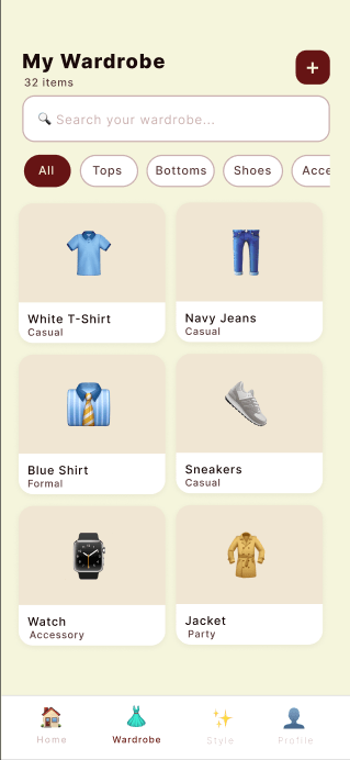 VYRN wardrobe screen